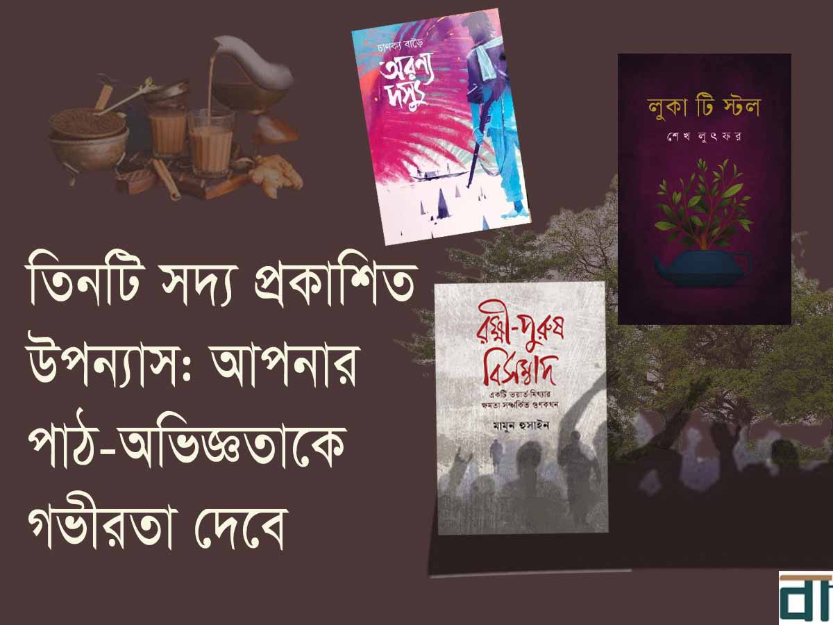 তিনটি সদ্য প্রকাশিত উপন্যাস রিভিউয়ের প্রচ্ছদ